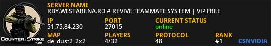 RBY.WESTARENA.RO # REVIVE TEAMMATE SYSTEM | VIP FREE